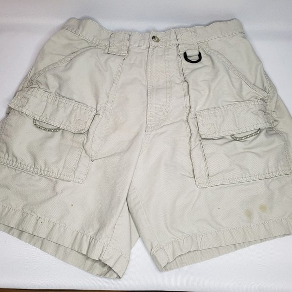 Columbia Khaki PFG Cargo Fishing Shorts Size M - Picture 1 of 6